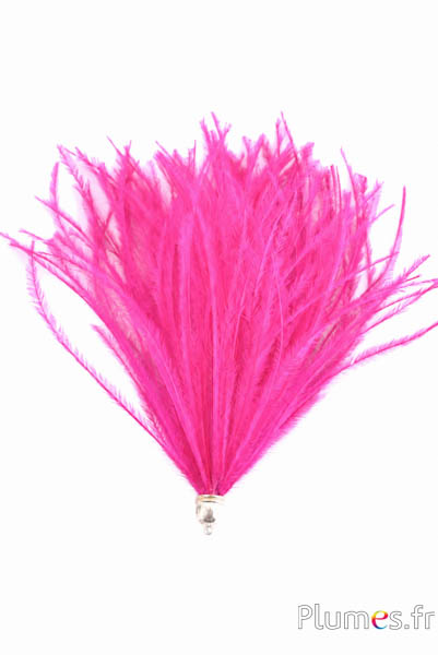 Ciondolo struzzo - 15-20 cm - fucsia